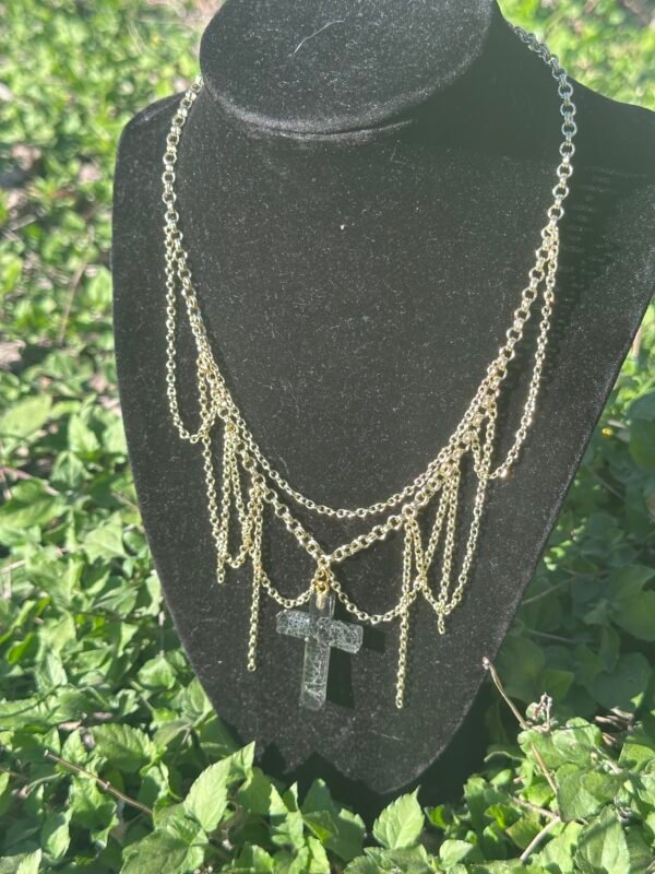 Spider Web Cross Necklace